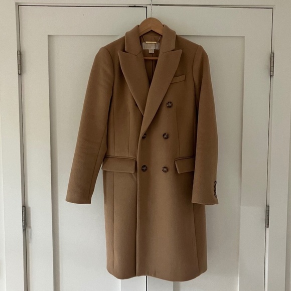 Michael Kors Camel Wool-Blend Jacket - Picture 11 of 11